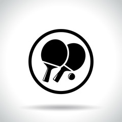 table tennis icon on white background