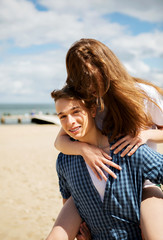 Couple on sea side