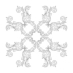 Vector baroque of vintage elements for design. 