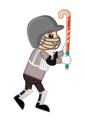 Hockey Player Playing