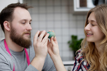 Cracking Colored Easter Eggs