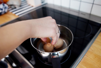 Boiled eggs for breakfast