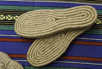 Esparto shoes handmade crafts in Navarre, Spain