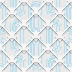 Fototapeta premium Seamless Mosaic Pattern. Abstract 3d Realistic Background