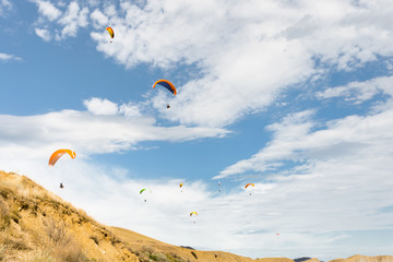 paraplane flying high up