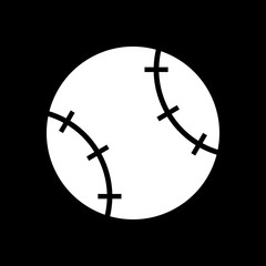 Baseball ball white color icon .