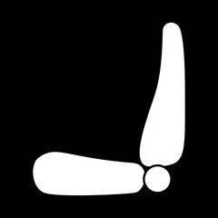 Car seat white color icon .