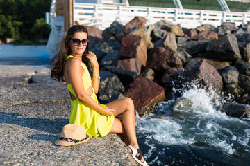Woman at the summer beach