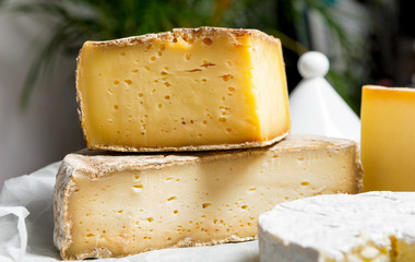 Different french cheeses Normandy and Savoie
