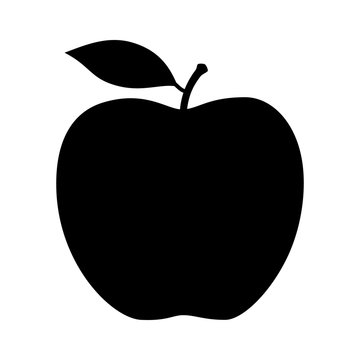 Apple fruit with leaf flat vector icon for food apps and websites
