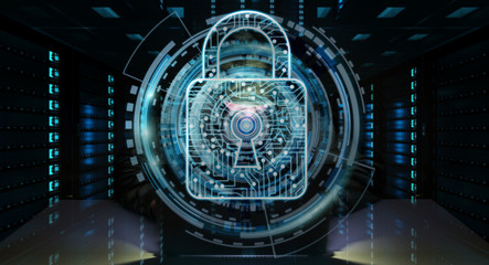 Hacker accessing to personal data information with a computer 3D rendering