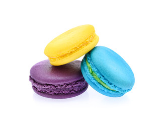 macarons isolated on white background