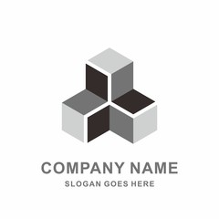 Geometric Hexagon Triangle Cube Space Box Architecture Interior Construction Business Company Stock Vector Logo Design Template 