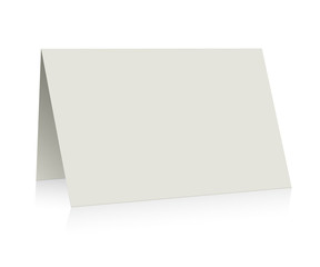 White folder paper greeting card vector template