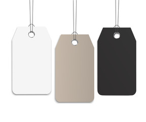 Blank labels template price tags set realistic vector