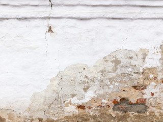 White old cracked texture wall