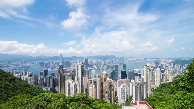 Timelapse of Hong Kong the peak landmark