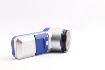 The electric razor or electric shaver, shaving machine isolated on white background.