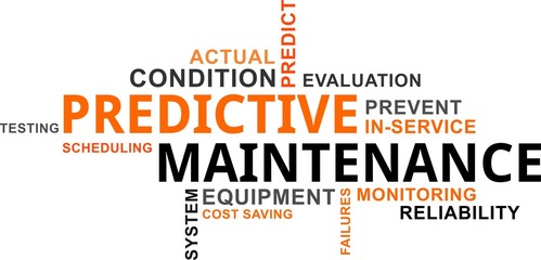 Obraz premium word cloud - predictive maintenance