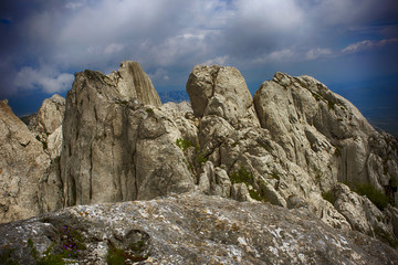 Tulove grede landscape - part of Velebit mountain in Croatia