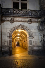 Georgentor in Dresden by night, Germany, Europe