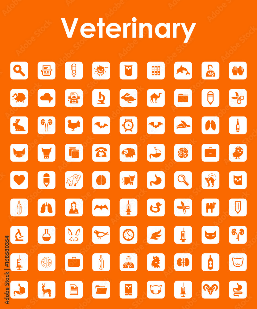 Canvas Prints set of veterinary simple icons