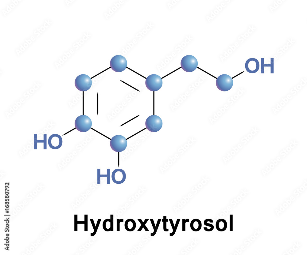 Wall mural Hydroxytyrosol is a phenylethanoid