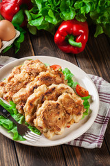 Chicken Medallion with red pepper portions