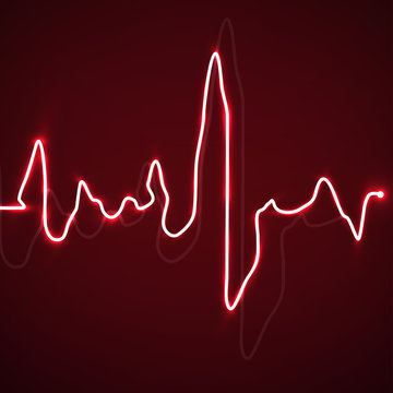 Abstract heart beats. Cardiogram background. Medicine. Vector
