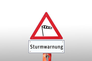 Warnschild Sturmwarnung