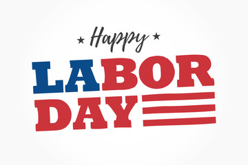 Happy Labor Day logo. Editable vector design.
