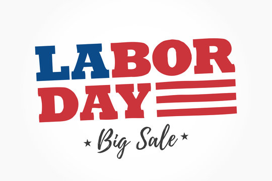 Labor Day Big Sale logo. Editable vector design.