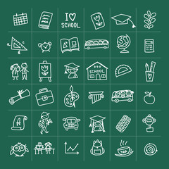 Back to school, icons for your design