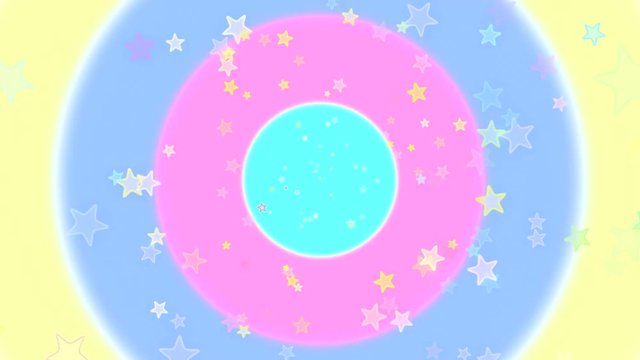 Looped rainbow stars motion graphics.