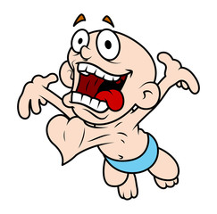 Cartoon Baby Falling in Love