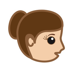 Cartoon Indian Lady Face Expression