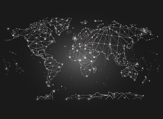 map political abstract of the world