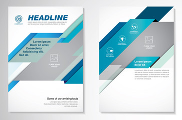 Vector Brochure Flyer design Layout template and Cover design annual report, size A4, Front page and back page, infographics. Easy to use and edit.