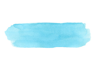 Hand painted blue watercolor texture isolated on the white background. Usable for cards, invitations and more. - 168589902