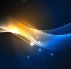 Illuminated neon waves