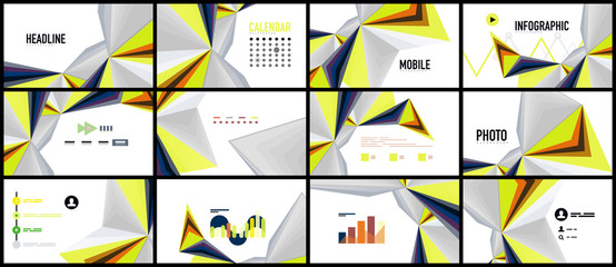 Modern triangle presentation template