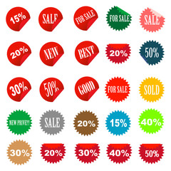 set of tags fully editable vector illustration
