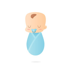 Sleeping baby infant vector