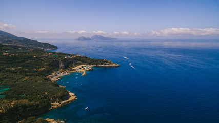 Fototapeta na wymiar The coastline of Italy is from the air