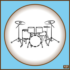 Musical instruments icons photo realistic vector