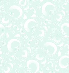  flowers, seamless background green