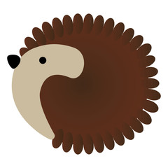 cute hedgehog isolated on transparent background.