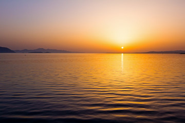 Naklejka premium Early dawn, Sunrise, morning over Mediterranean sea