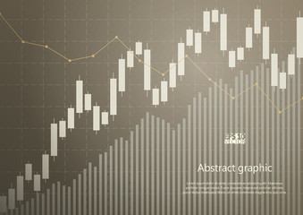 Abstract background with stock graph. Eps10 Vector illustration.