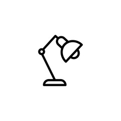 lamp illuminator line black icon